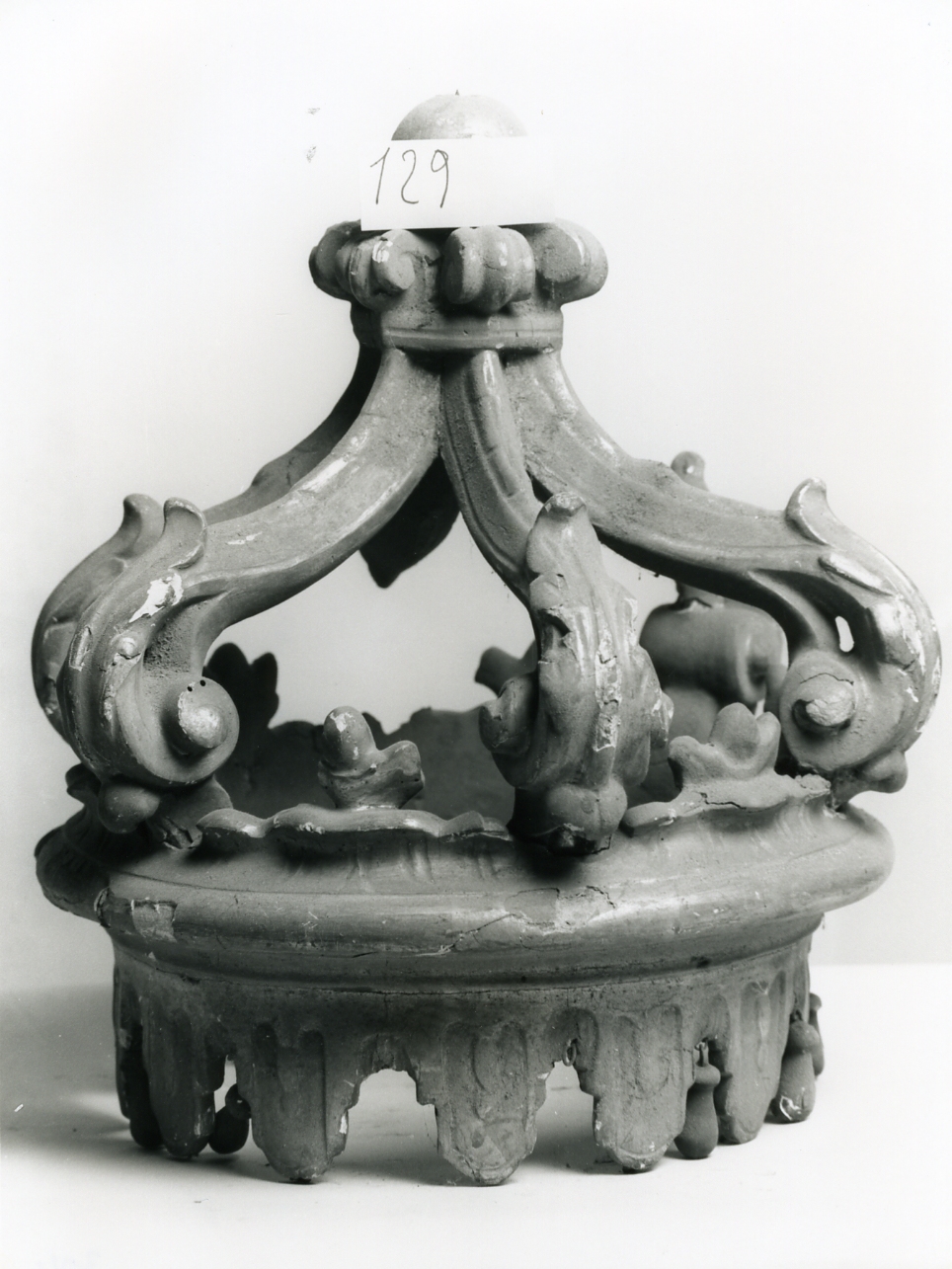 CORONA DI TRONETTO PER ESPOSIZIONE EUCARISTICA - manifattura napoletana (Seconda metà sec. XIX)