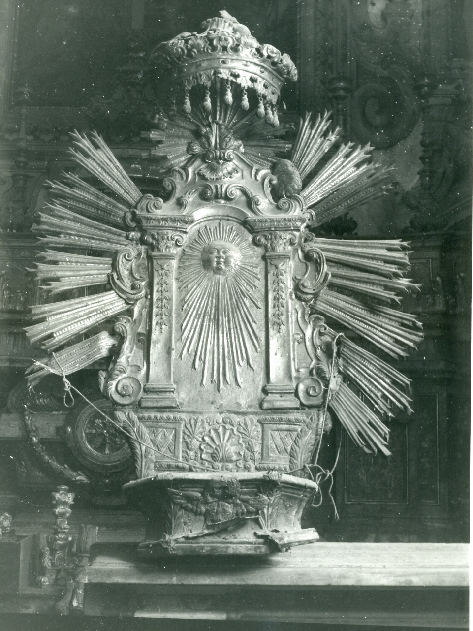 tronetto per esposizione eucaristica - bottega napoletana (fine sec. XVIII)