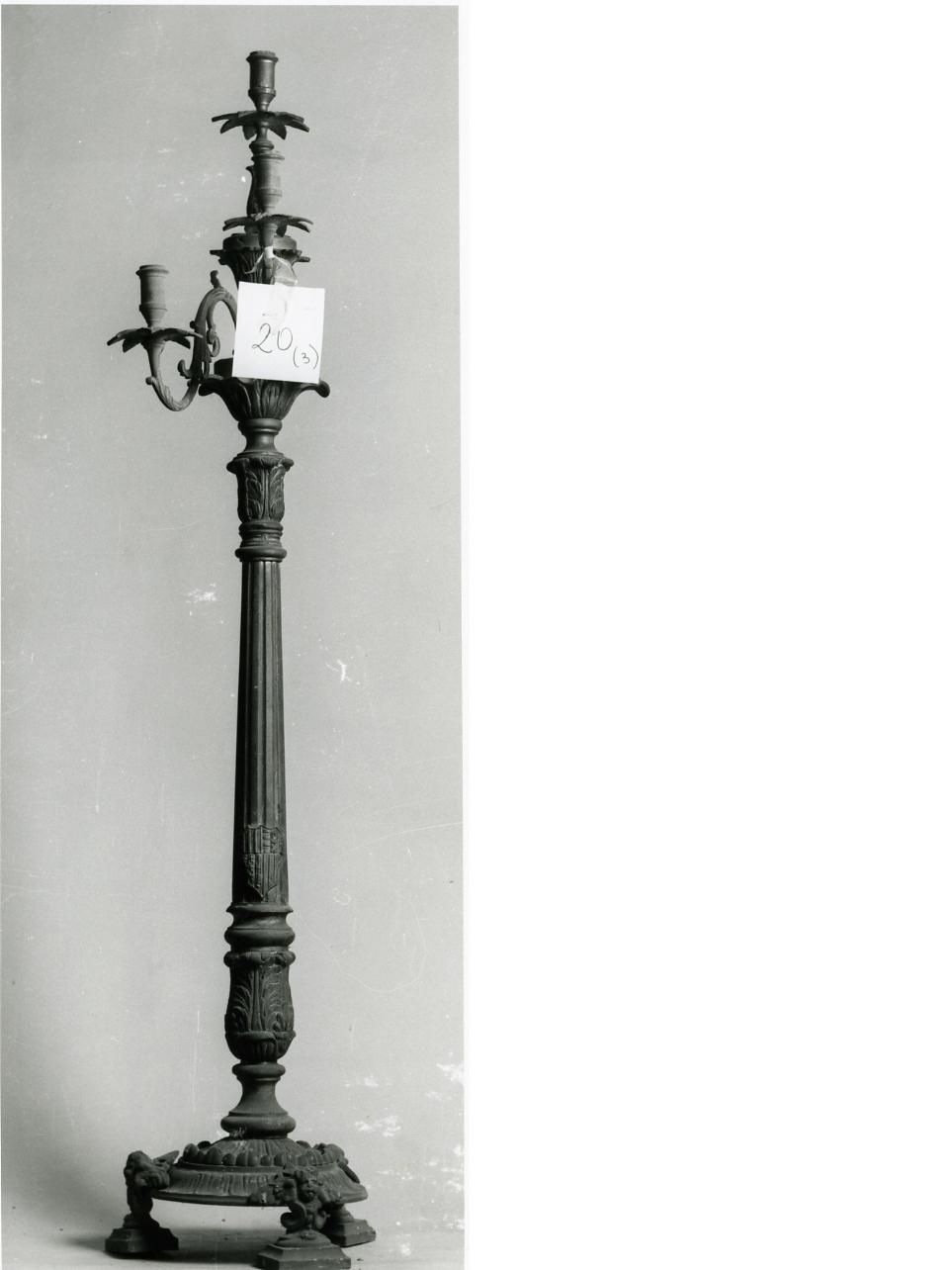 candeliere d'altare, serie - bottega napoletana (inizio sec. XX)