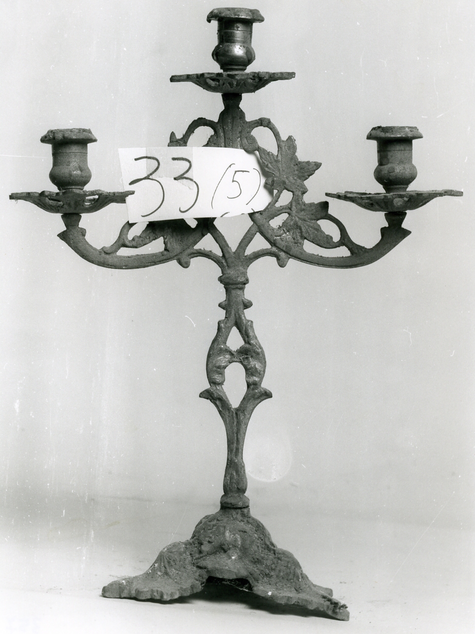 candeliere d'altare, serie - bottega napoletana (inizio sec. XX)