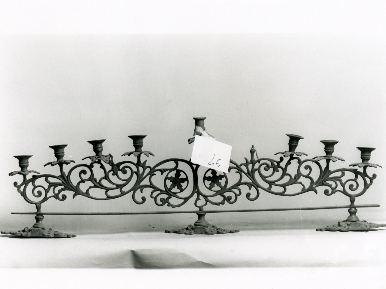 candelabro, serie - bottega napoletana (inizio sec. XX)