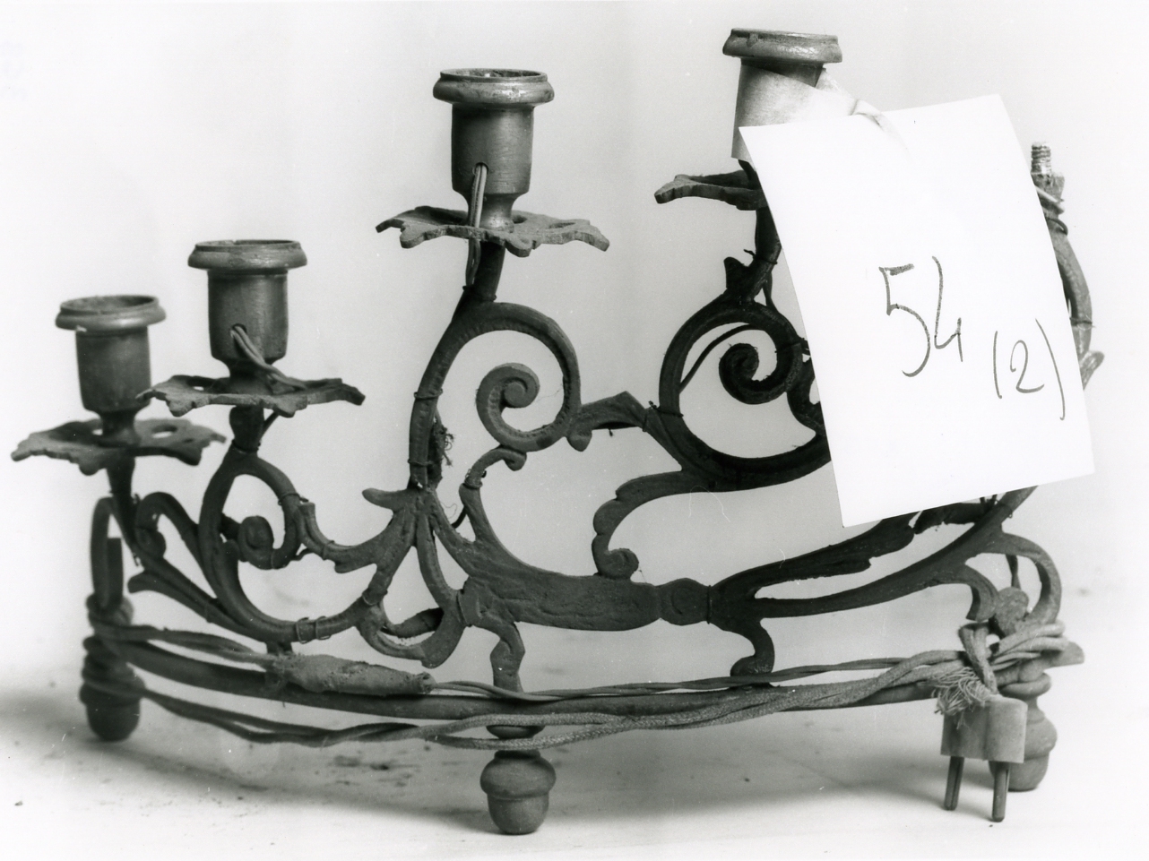 candelabro, serie - bottega napoletana (inizio sec. XX)