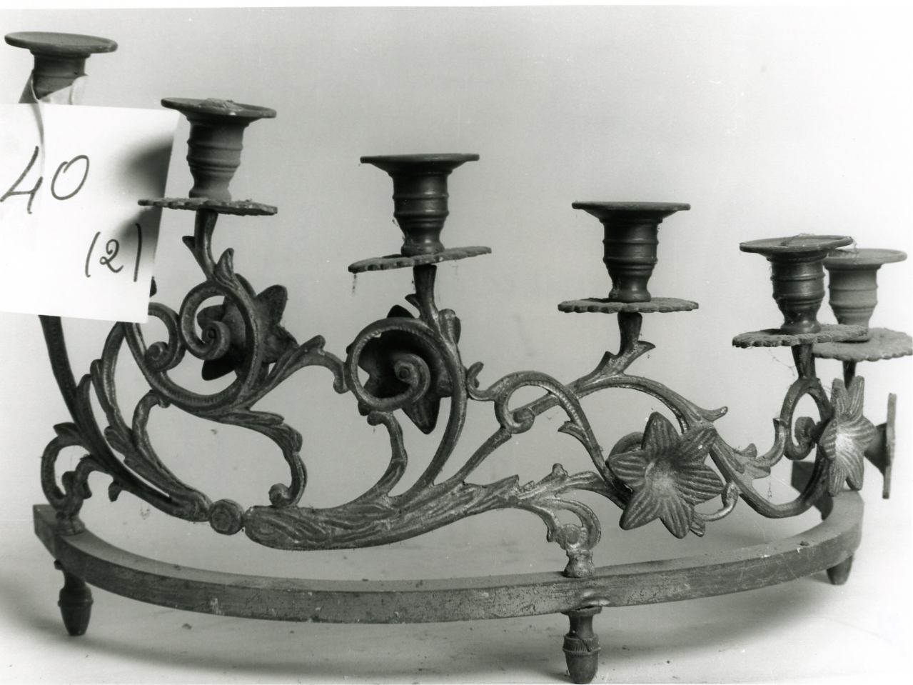 candelabro, serie - bottega napoletana (inizio sec. XX)