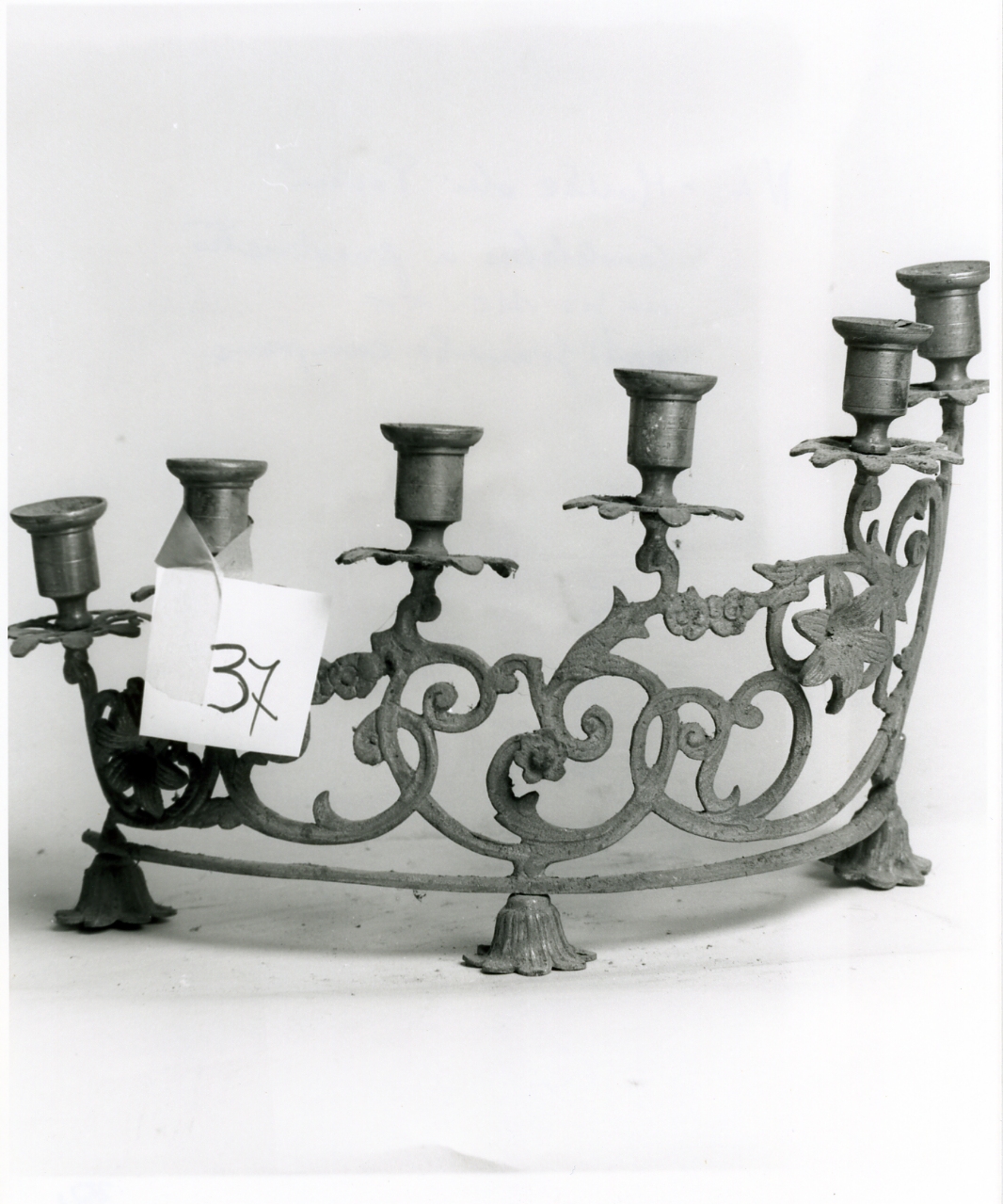 candelabro - bottega napoletana (inizio sec. XX)