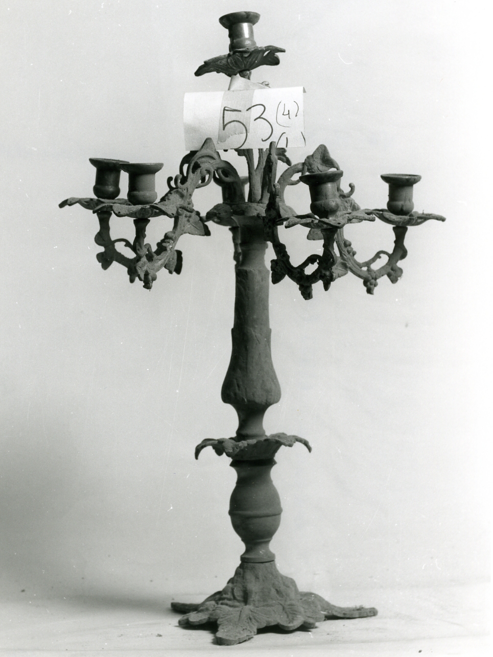 candeliere d'altare, serie - bottega napoletana (inizio sec. XX)