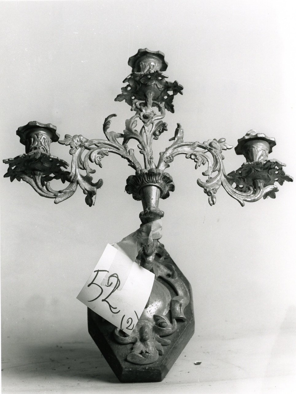 candeliere da parete, serie - bottega napoletana (inizio sec. XX)