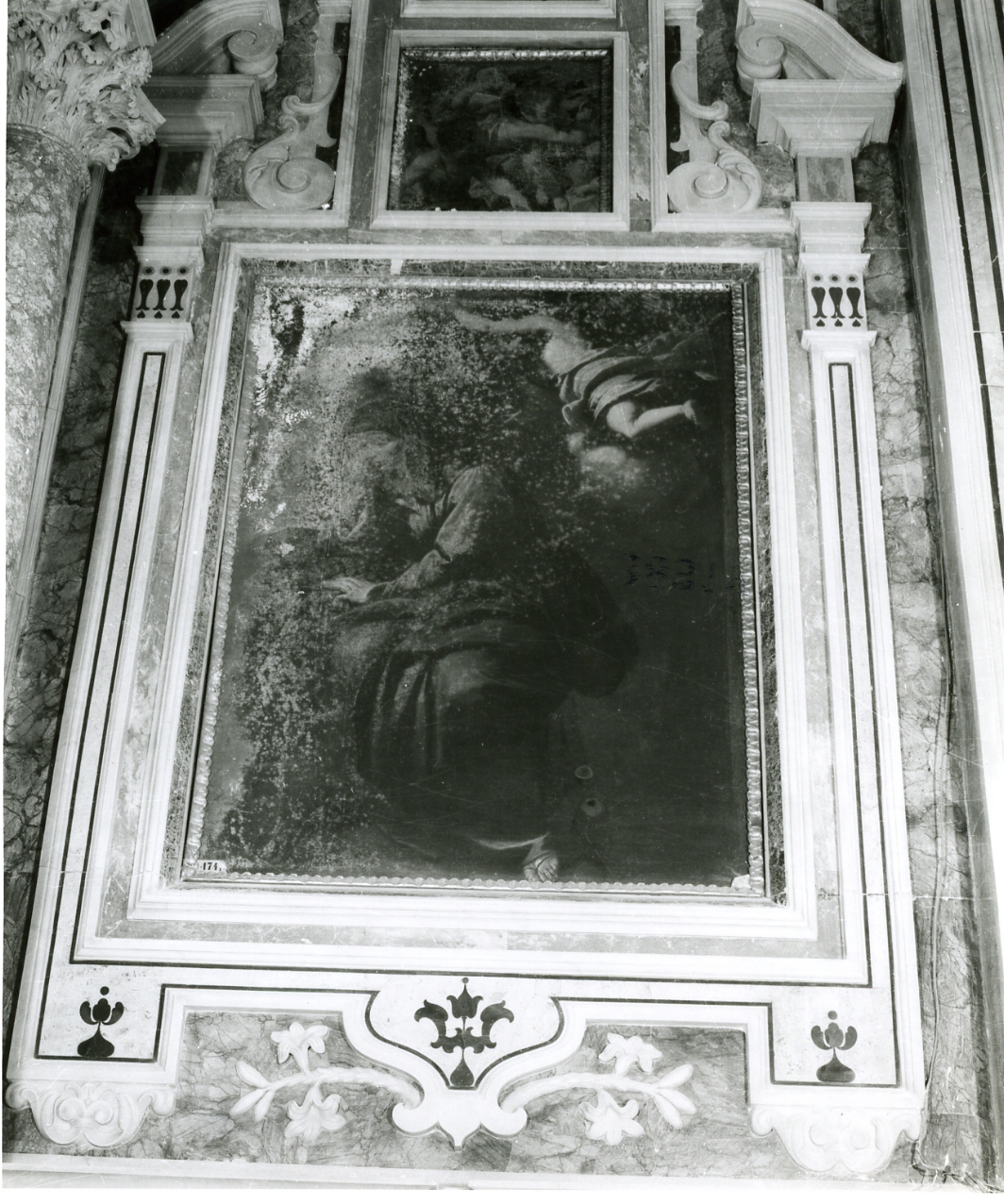 annuncio della nascita di Maria Vergine a Sant'Anna (dipinto) di Di Maria Francesco (sec. XVII)