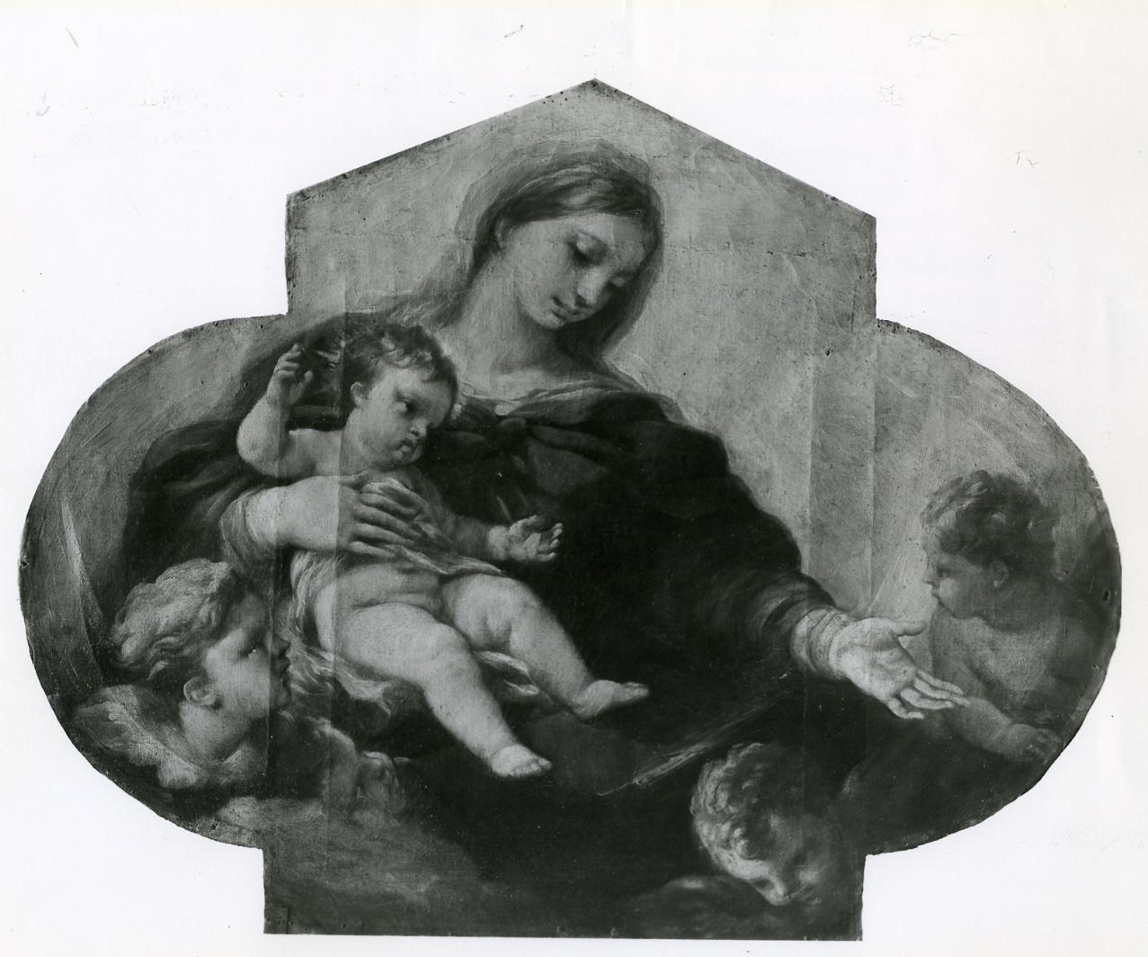 Madonna con Bambino e angeli (dipinto) di Giordano Luca (sec. XVIII)