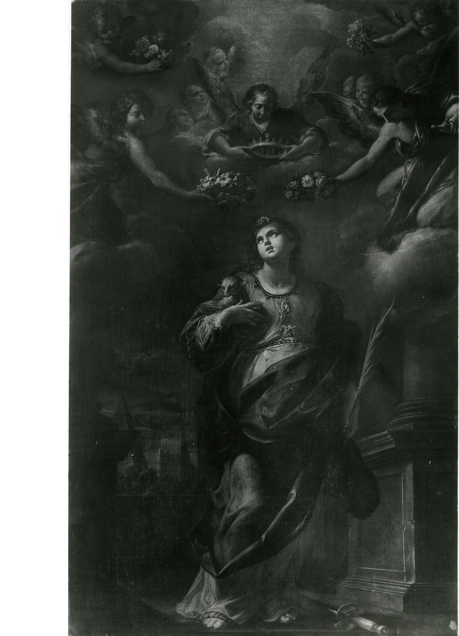 incoronazione di Sant'Agnese (dipinto) di Roncalli Cristoforo detto Pomarancio (fine sec. XVI)