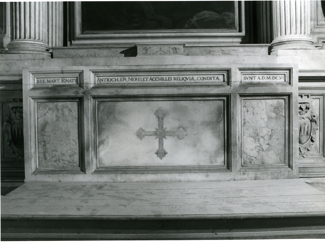 croce (altare, elemento d'insieme) di Lazzari Jacopo, Di Bartolomeo Dionisio, Landi Angelo (sec. XVII)
