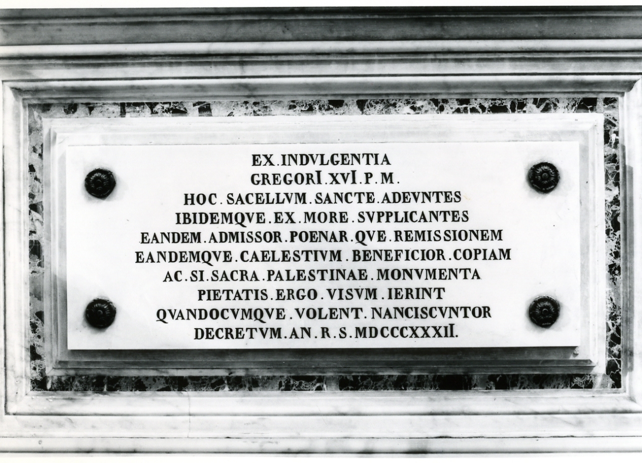 lapide commemorativa - bottega napoletana (sec. XIX)