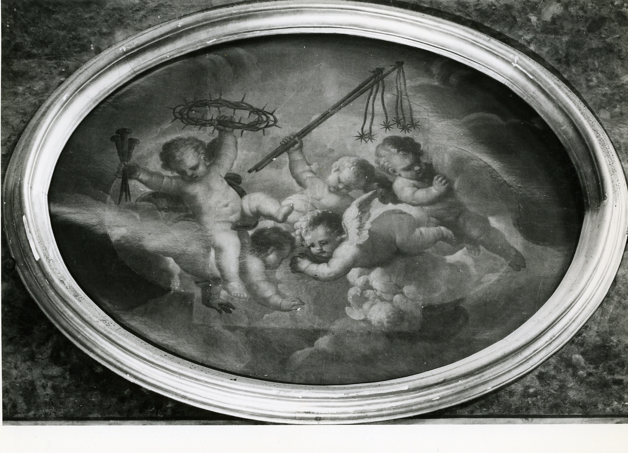 angeli con i simboli della passione (dipinto) di Giordano Luca (bottega) (seconda metà sec. XVII)