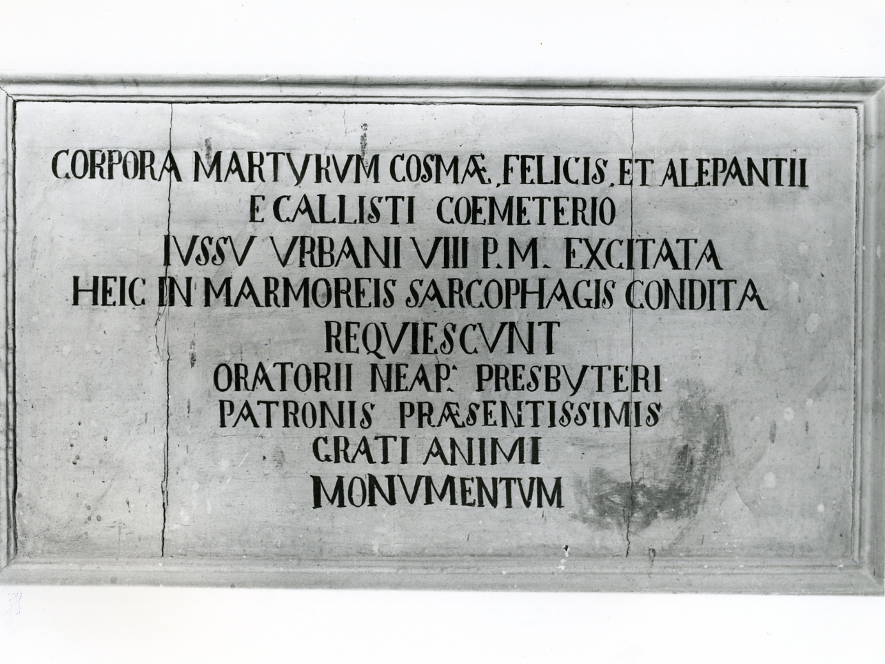 lapide commemorativa - bottega napoletana (sec. XVIII)