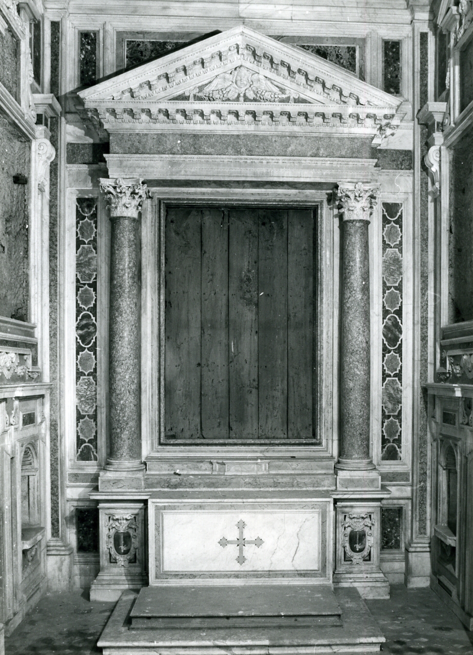 mostra d'altare, insieme di Lazzari Jacopo (prima metà sec. XVII)