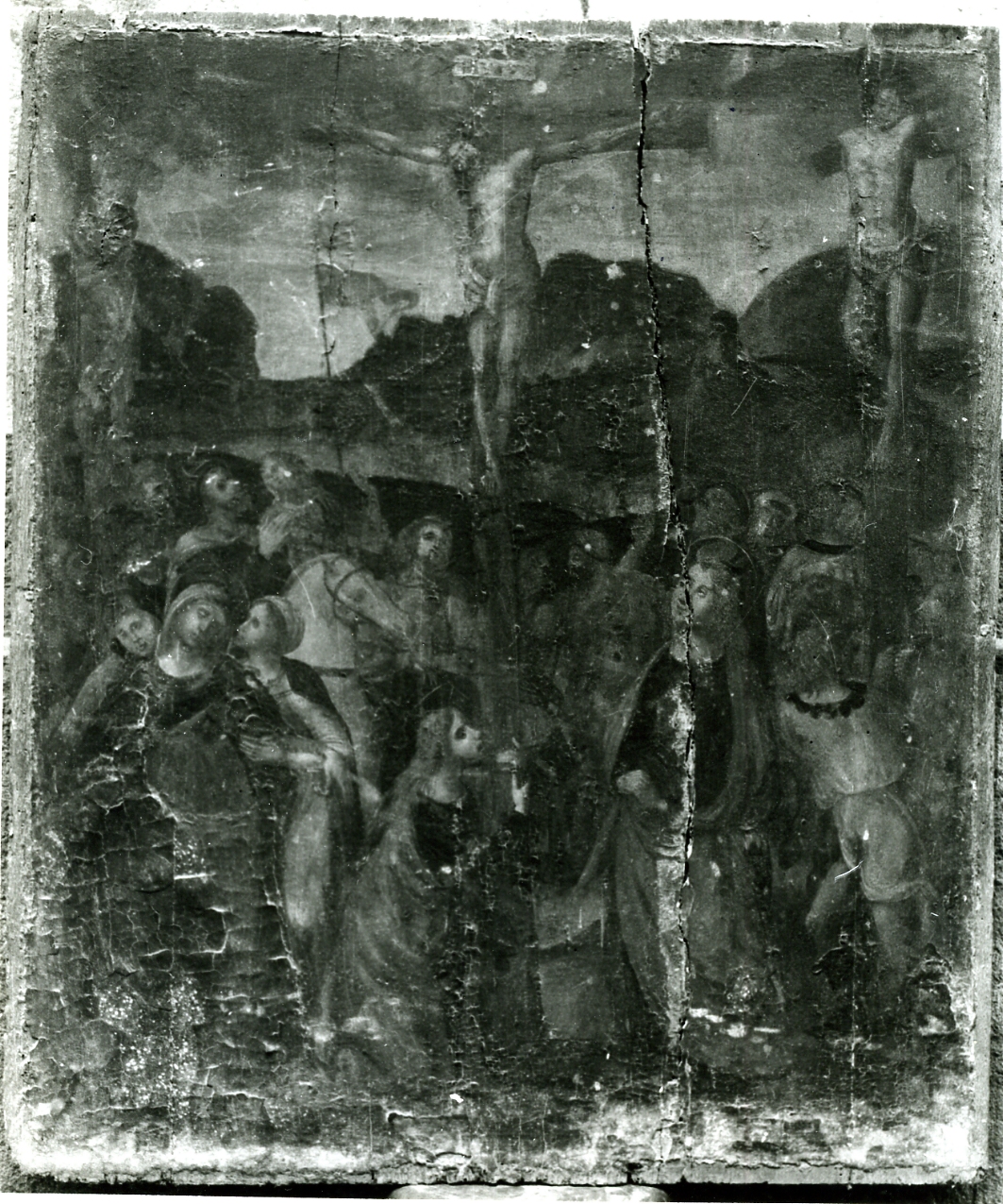 crocifissione (dipinto) di Francesco da Tolentino (sec. XVI)