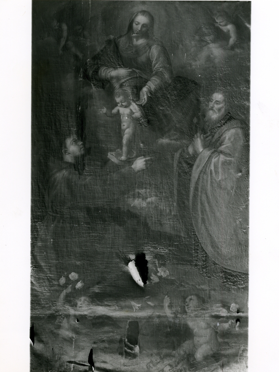 Sacra Famiglia con Sant'Antonio da Padova (dipinto) di Roncalli Cristoforo detto Pomarancio (inizio sec. XVII)