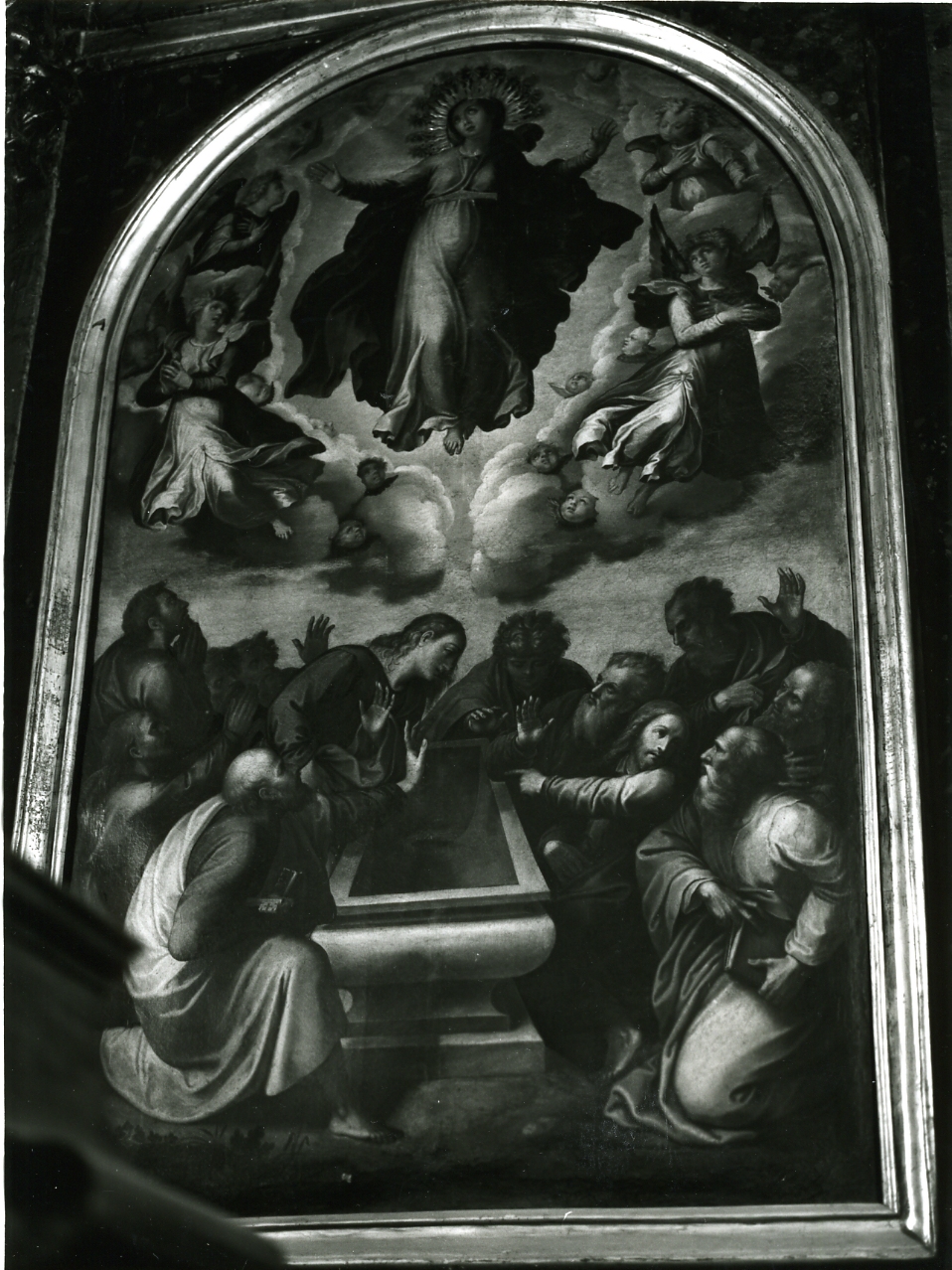 assunzione della Madonna (dipinto, elemento d'insieme) di Imparato Girolamo (fine sec. XVI)