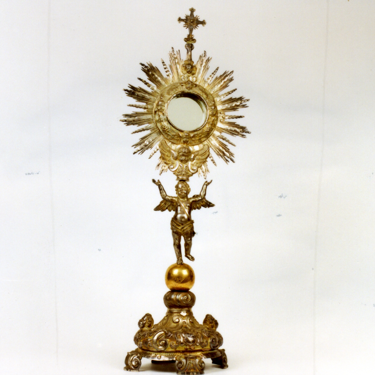 putto (ostensorio - a raggiera) - bottega napoletana (sec. XIX)