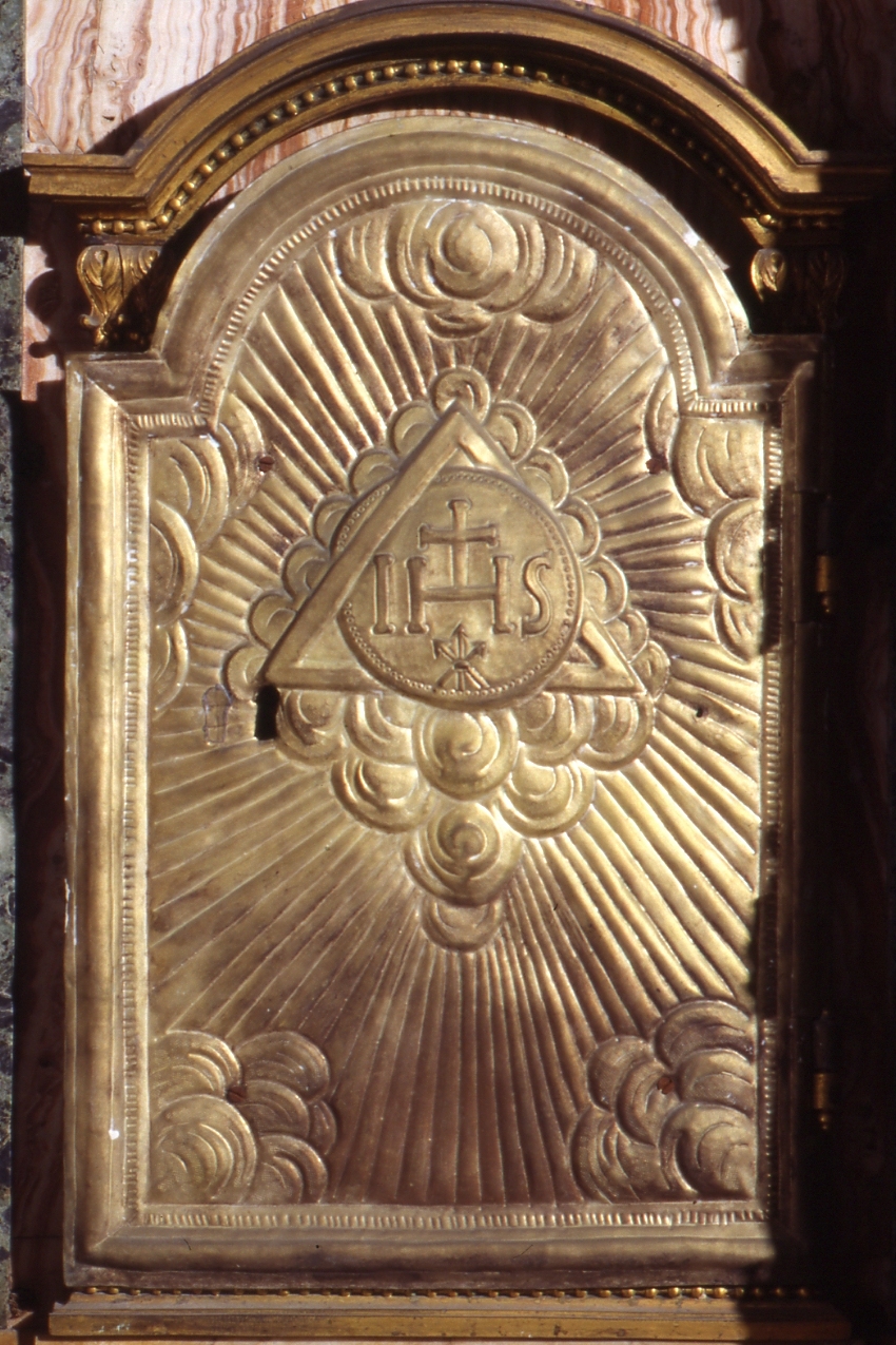 emblema (sportello di tabernacolo, elemento d'insieme) - bottega napoletana (metà sec. XIX)
