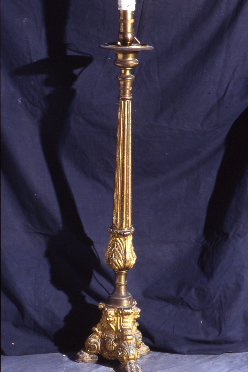 candelabro, serie - bottega napoletana (inizio sec. XX)