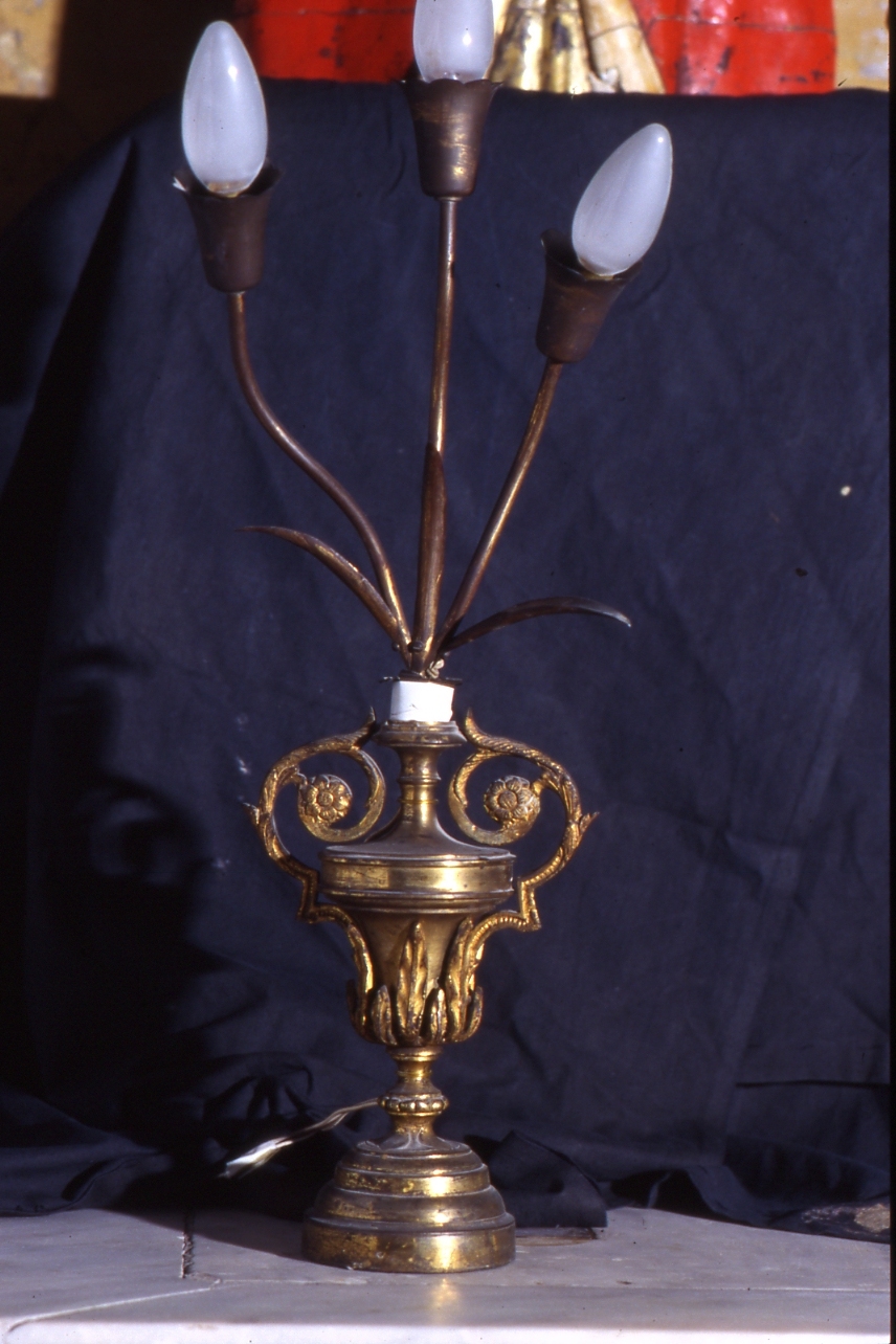 candelabro, serie - bottega napoletana (fine sec. XIX)
