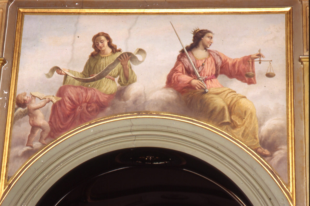 figure allegoriche femminili (dipinto) - ambito napoletano (sec. XX)