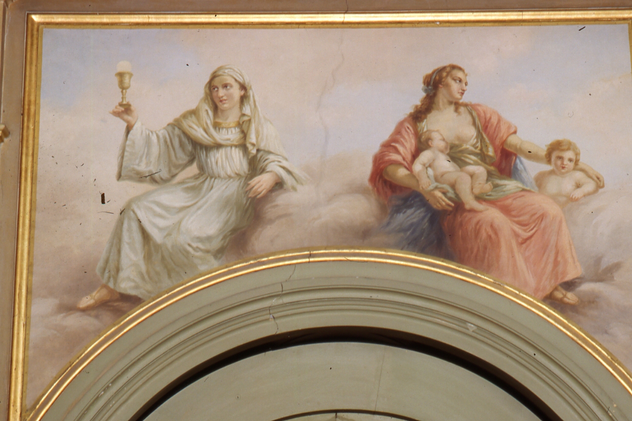 figure allegoriche femminili (dipinto) - ambito napoletano (sec. XX)