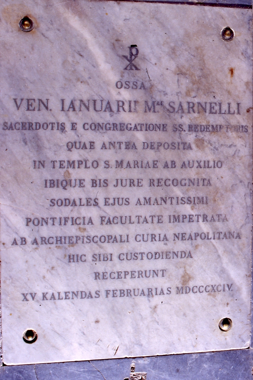 lapide tombale - bottega napoletana (fine sec. XIX)