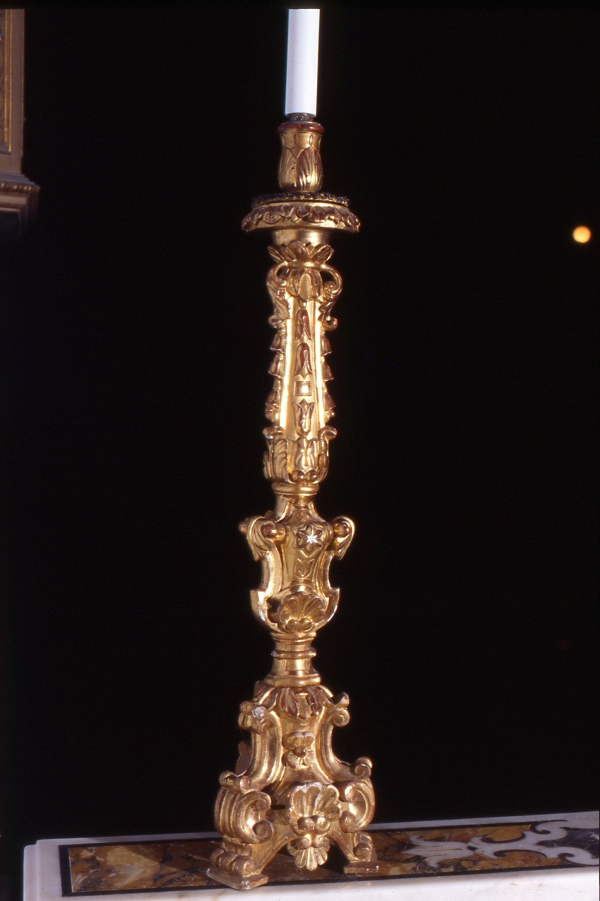 candelabro, serie - bottega napoletana (metà sec. XIX)