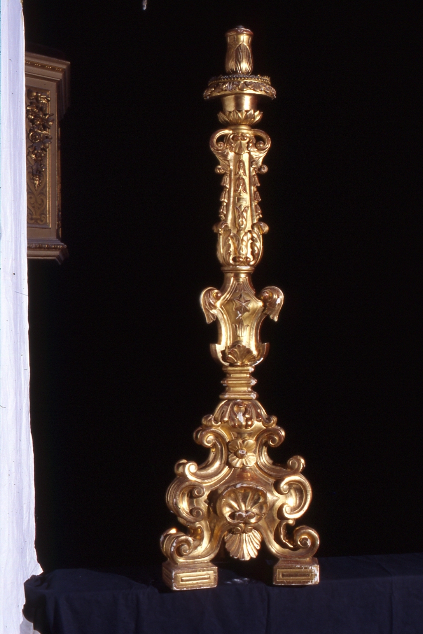 candelabro, serie - bottega napoletana (metà sec. XIX)