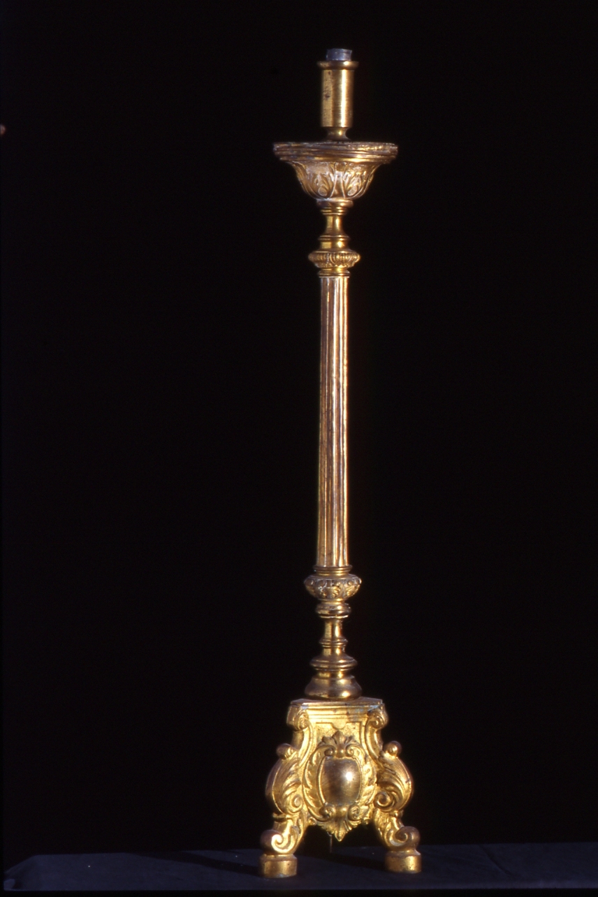 candelabro, serie - bottega napoletana (inizio sec. XX)