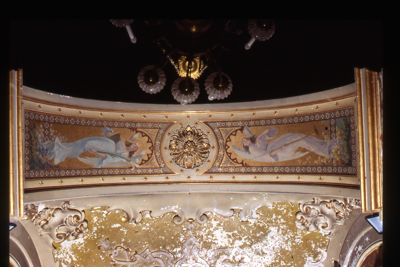 angeli (decorazione plastico-pittorica, elemento d'insieme) - bottega napoletana (seconda metà sec. XIX)