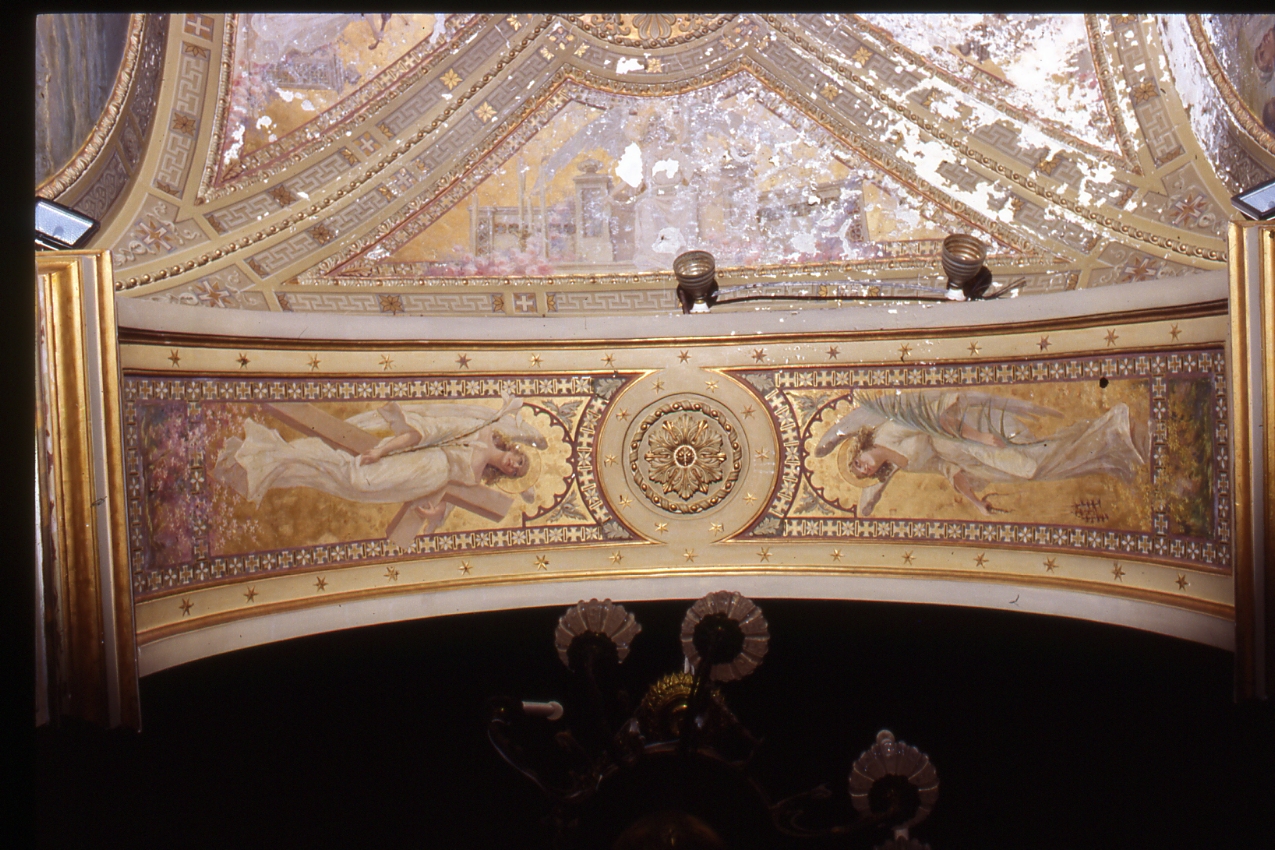 angeli (decorazione plastico-pittorica, elemento d'insieme) - bottega napoletana (seconda metà sec. XIX)