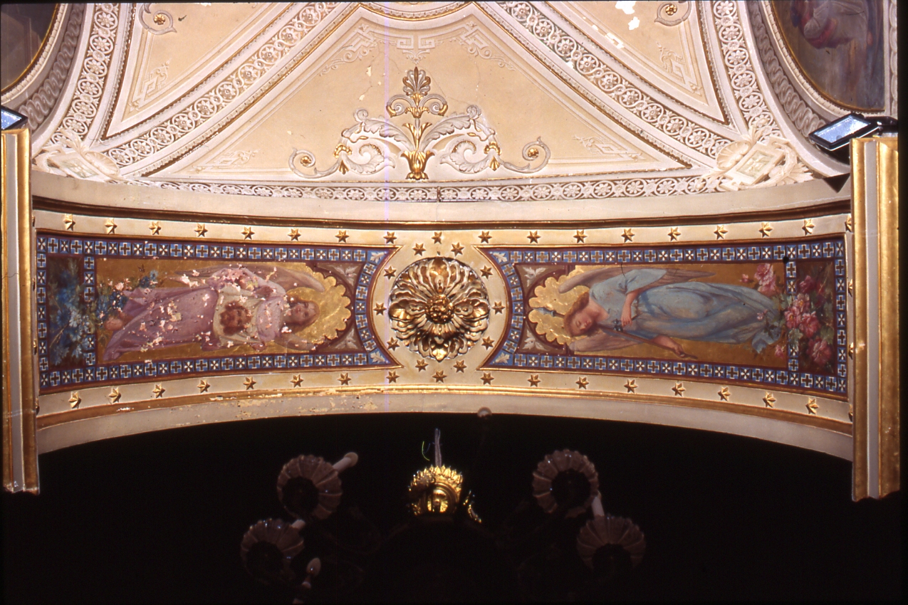 angeli (decorazione plastico-pittorica, elemento d'insieme) - bottega napoletana (seconda metà sec. XIX)