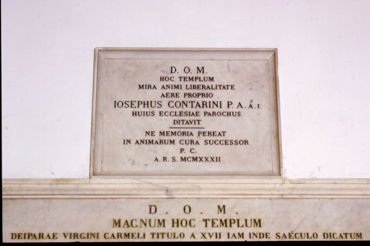 lapide commemorativa - bottega napoletana (sec. XX)