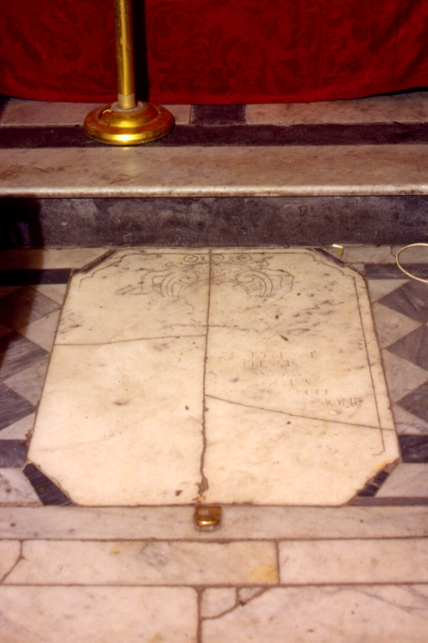 lapide tombale - bottega napoletana (seconda metà sec. XVIII)