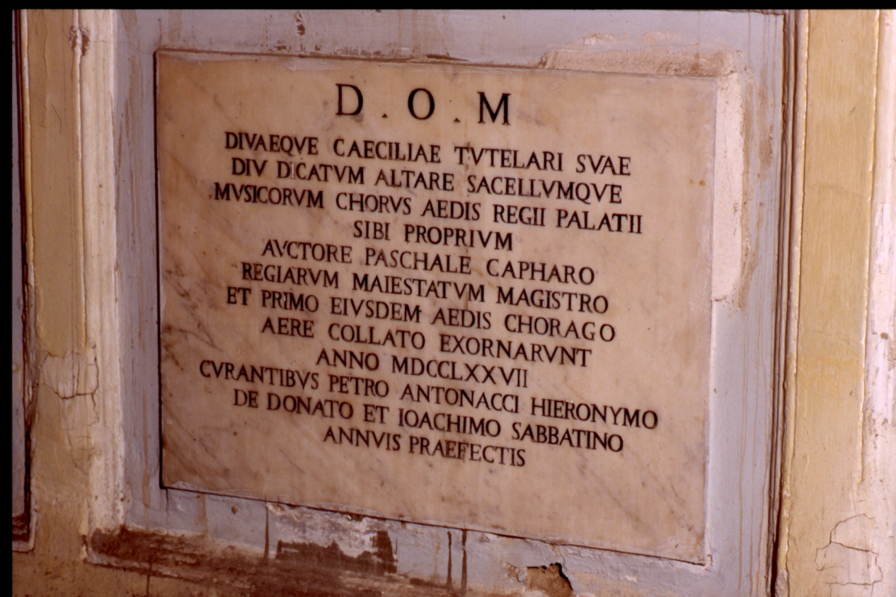 lapide commemorativa - bottega napoletana (sec. XVIII)