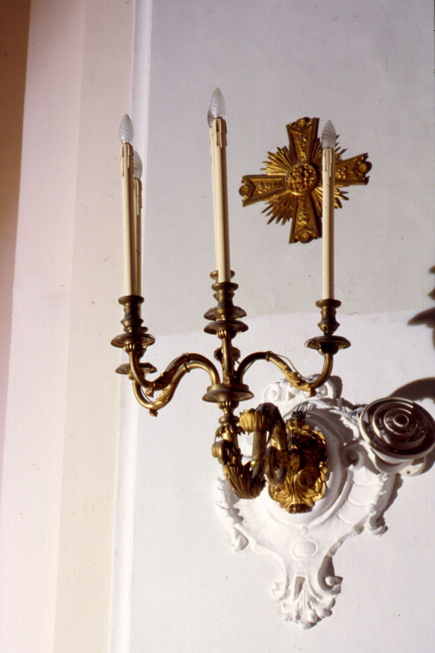 candeliere da parete, serie - bottega napoletana (seconda metà sec. XIX)