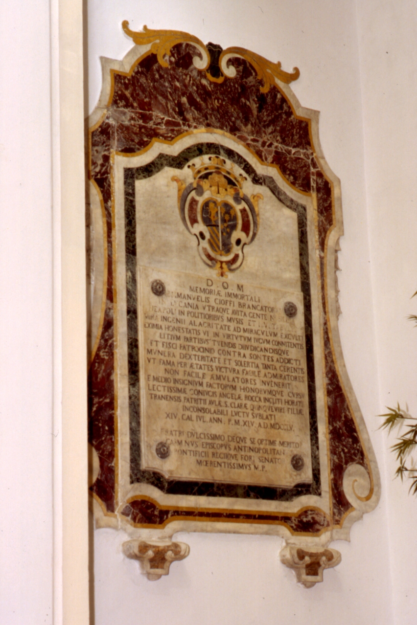 lapide tombale - bottega napoletana (sec. XVIII)