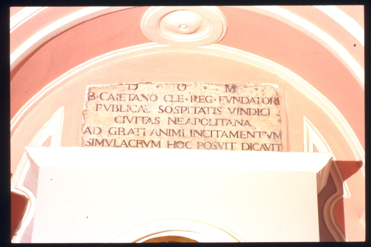 lapide commemorativa - bottega napoletana (sec. XVII)
