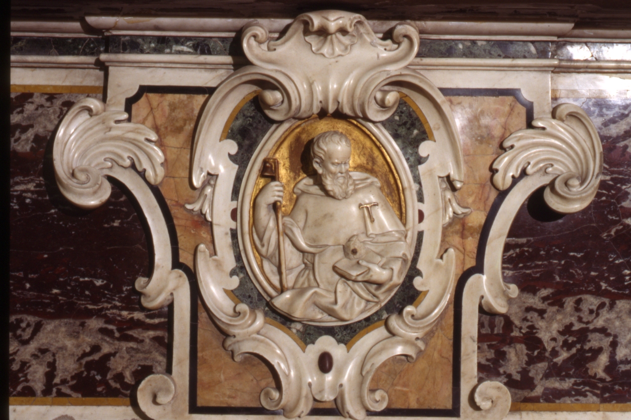 Sant'Antonio Abate (rilievo) di Guglielmelli Arcangelo (bottega) (primo quarto sec. XVIII)