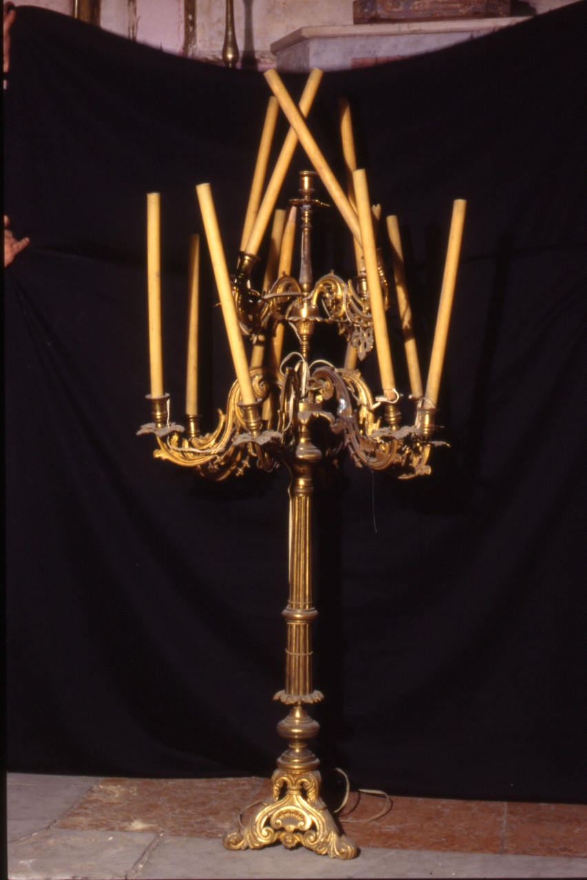 candelabro - bottega napoletana (seconda metà sec. XIX)