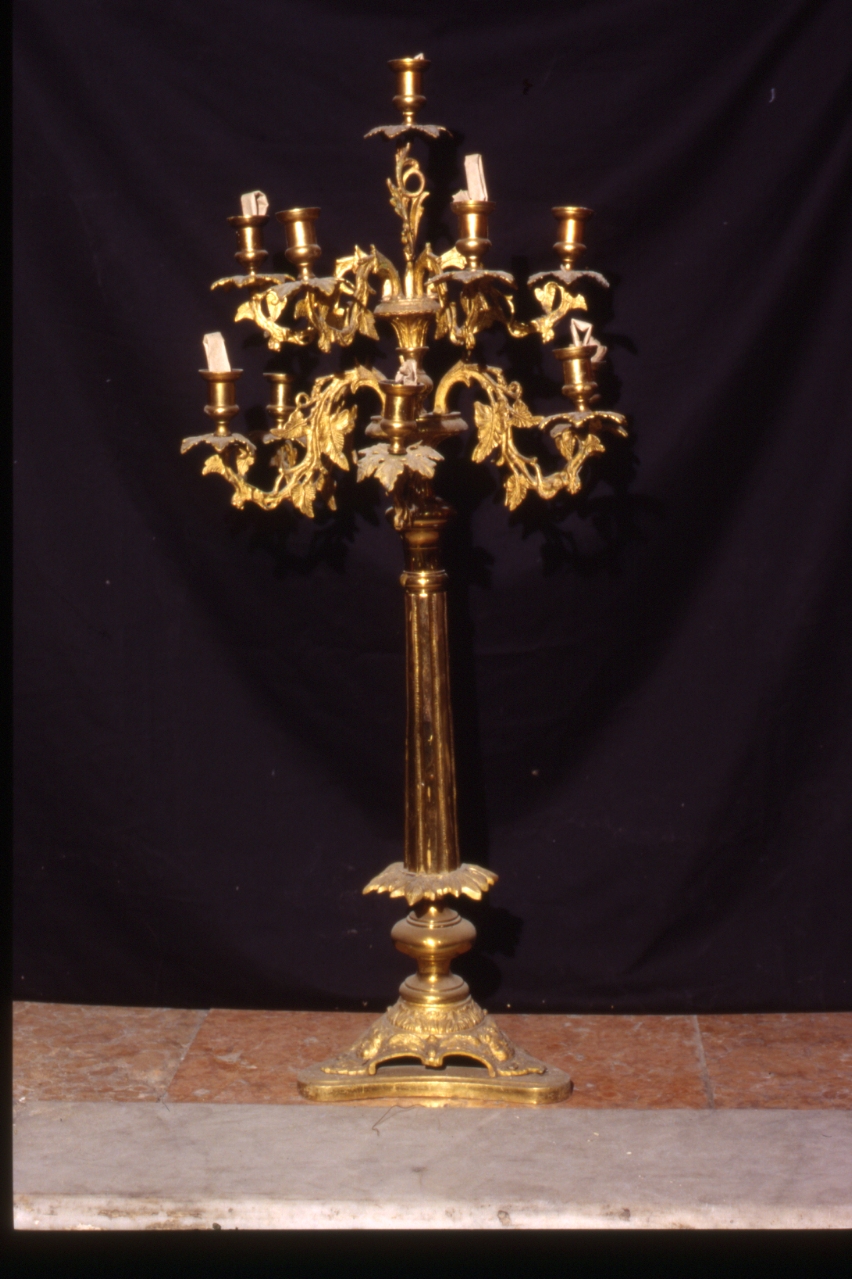 candelabro - bottega napoletana (seconda metà sec. XIX)