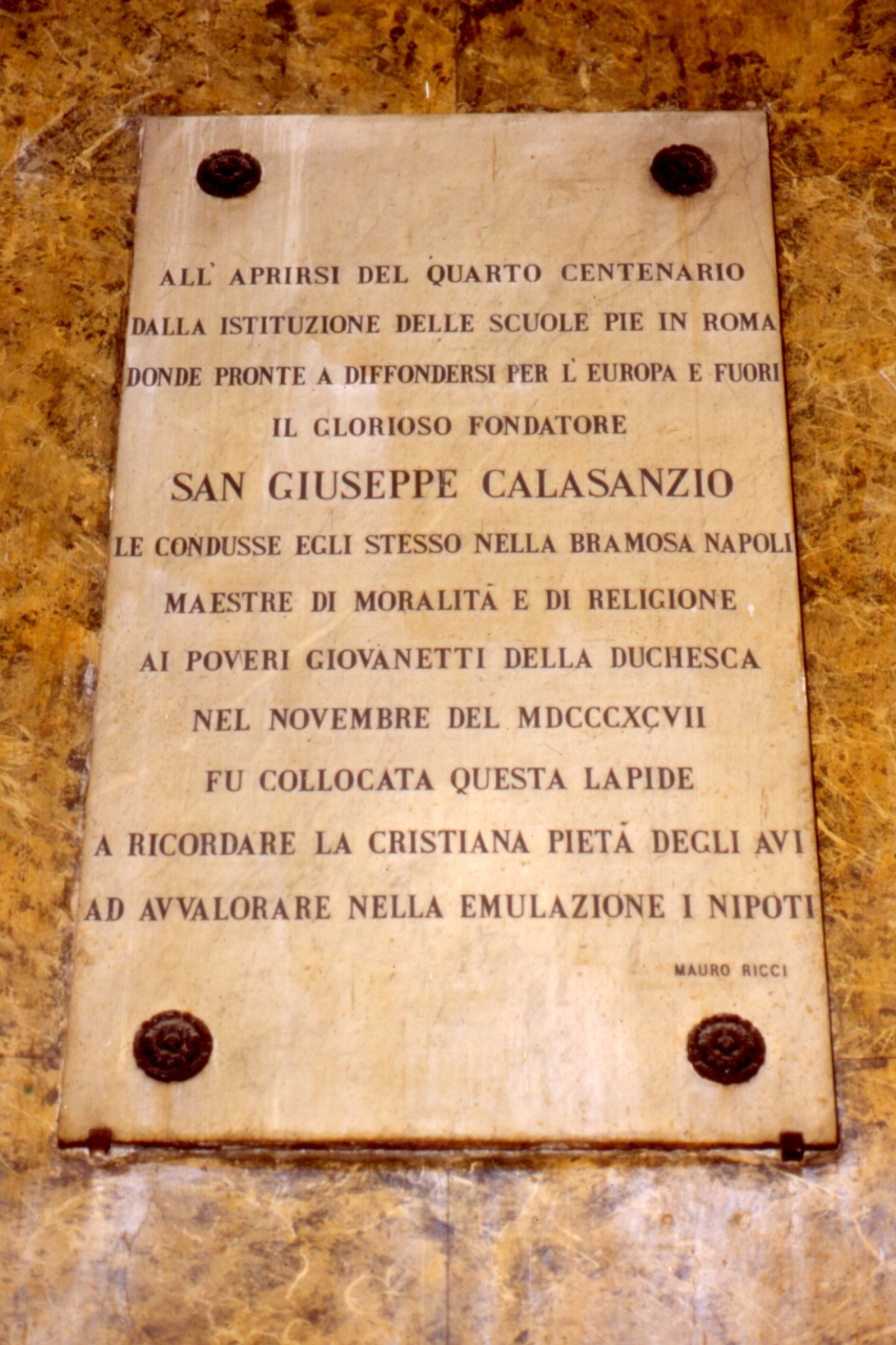 lapide commemorativa di Ricci Mauro (sec. XIX)
