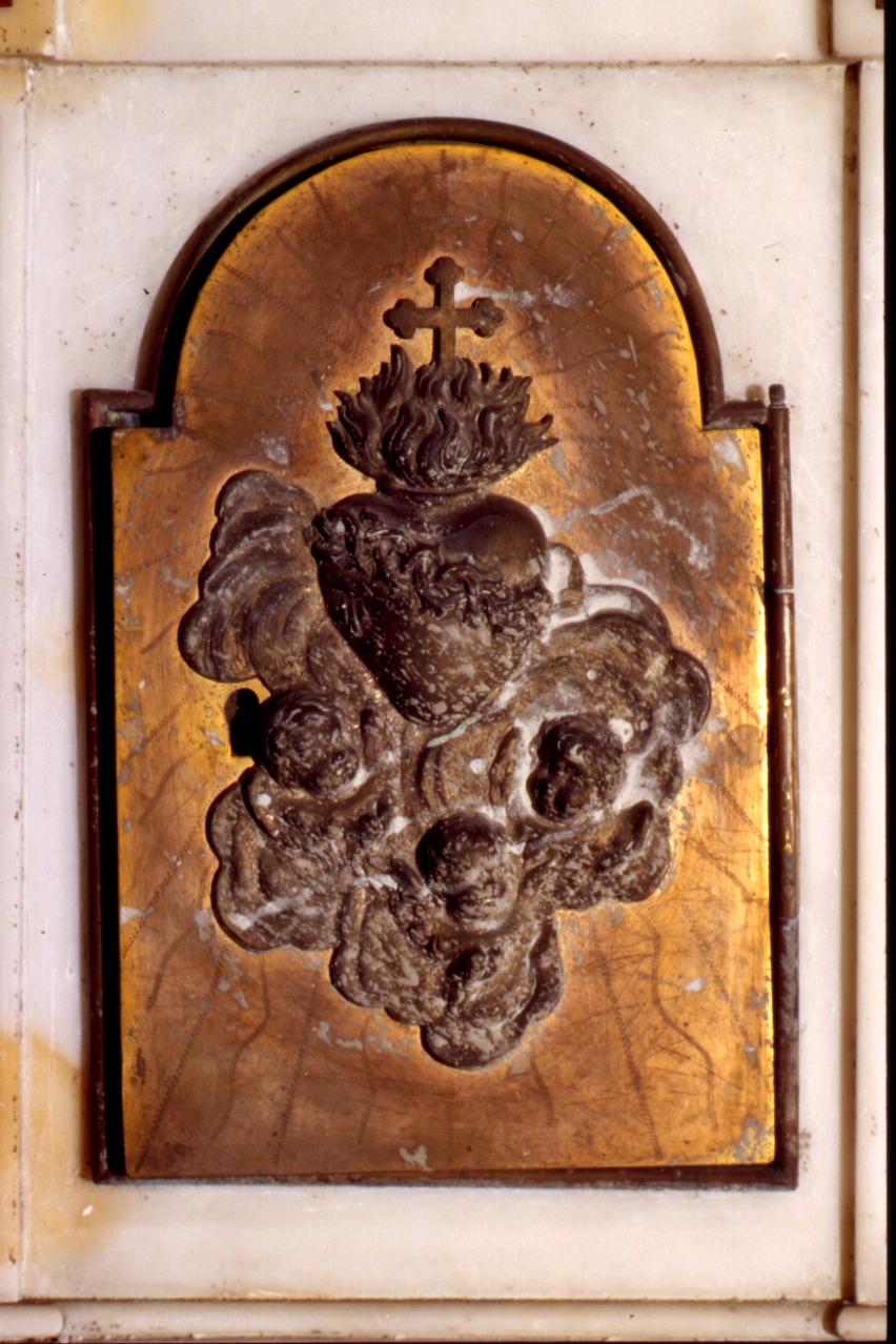 Sacro Cuore di Gesù (sportello di tabernacolo, elemento d'insieme) - bottega napoletana (secondo quarto sec. XIX)