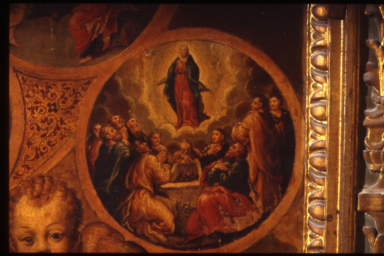 assunzione della Madonna (dipinto) di Curia Michele (sec. XVI)