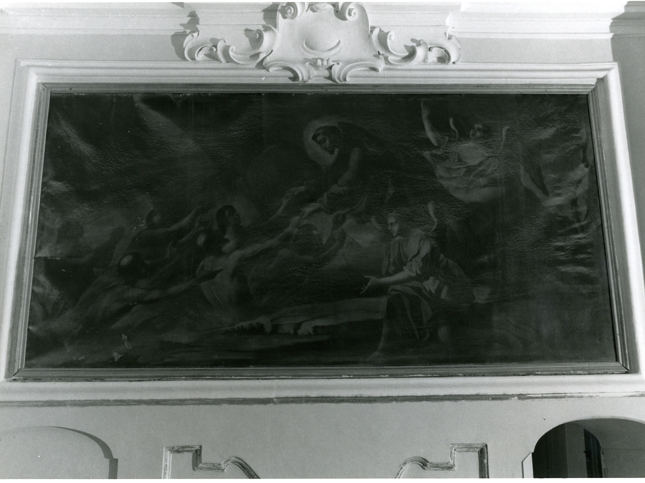 San Francesco d'Assisi sottrae le anime dal purgatorio (dipinto) di Beinaschi Giovan Battista (prima metà sec. XVIII)
