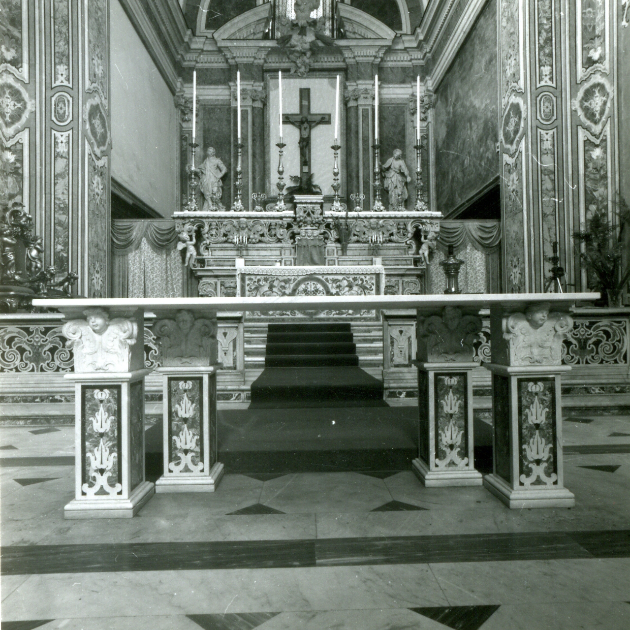 mensa d'altare - bottega napoletana (metà sec. XIX)