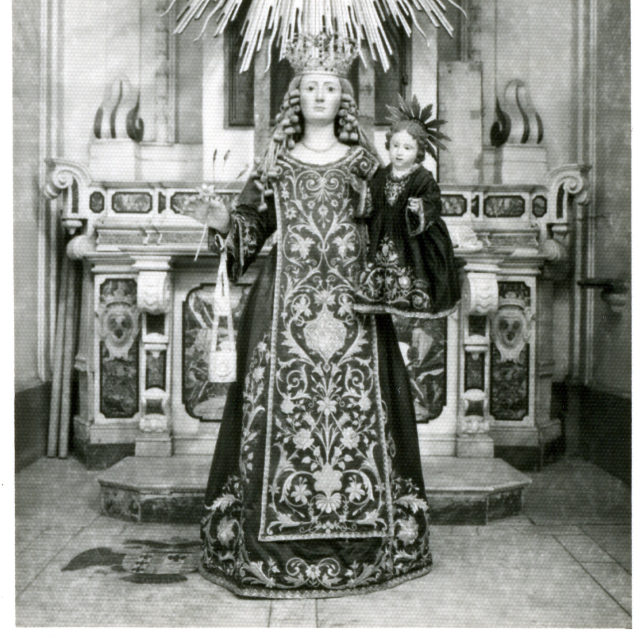 MADONNA ADDOLORATA (STATUA DEVOZIONALE) - AMBITO NAPOLETANO (Seconda metà sec. XIX)