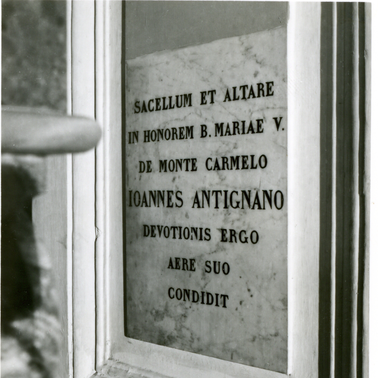 LAPIDE CELEBRATIVA - ambito napoletano (Seconda metà sec. XIX)